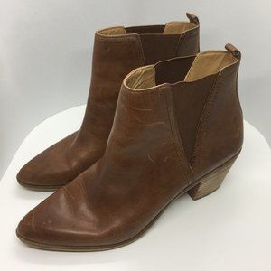 Lucky Brand Leather Pull On Chelsea Boots Size 8.5